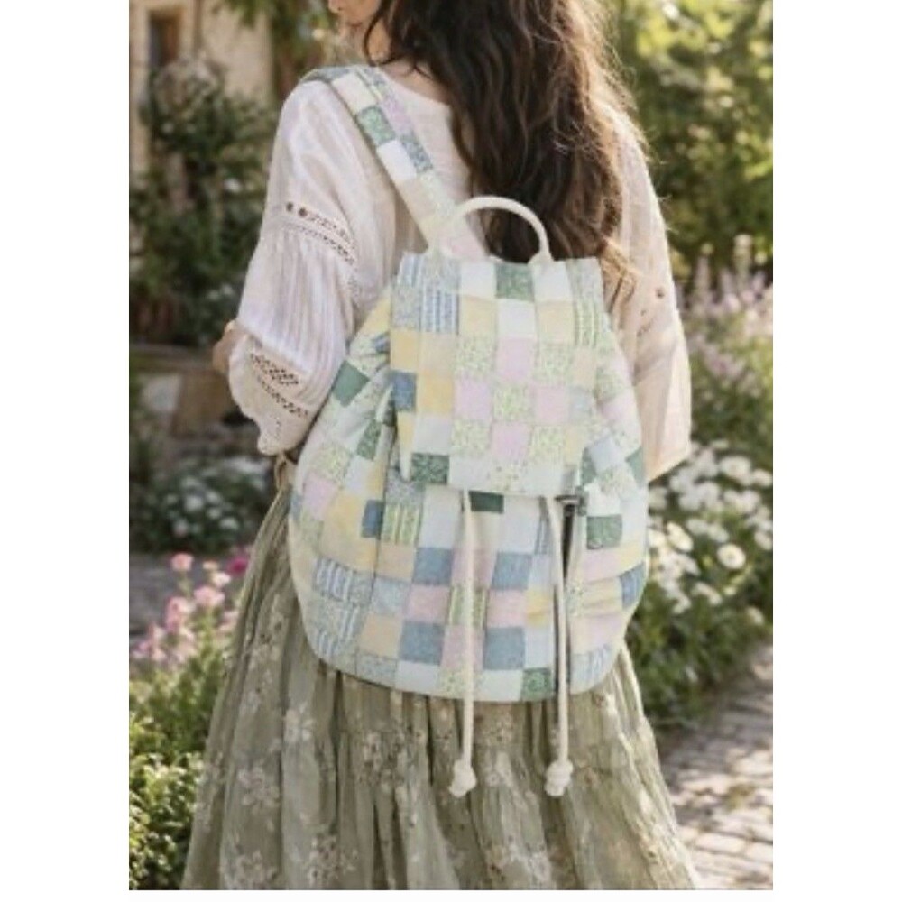 Universal Thread Pastel Patchwork Backpack - Mint, Pink, Blue